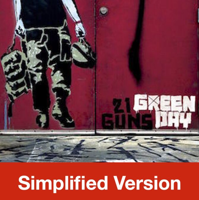 21 Guns by Green Day- Simplified Drum Sheet Music
