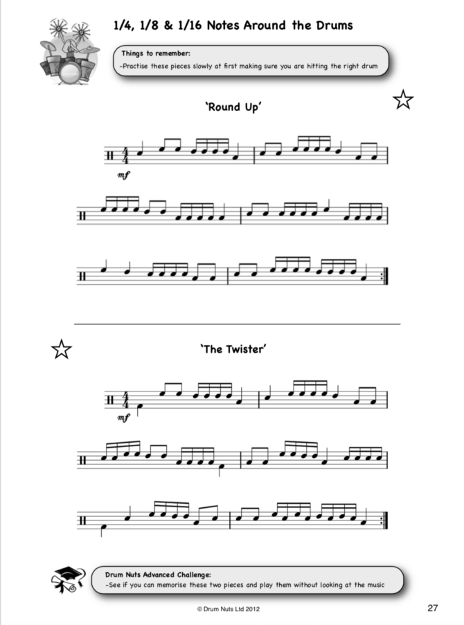 Drum Nuts How to Play the Drums Work Book 1 - Image 3